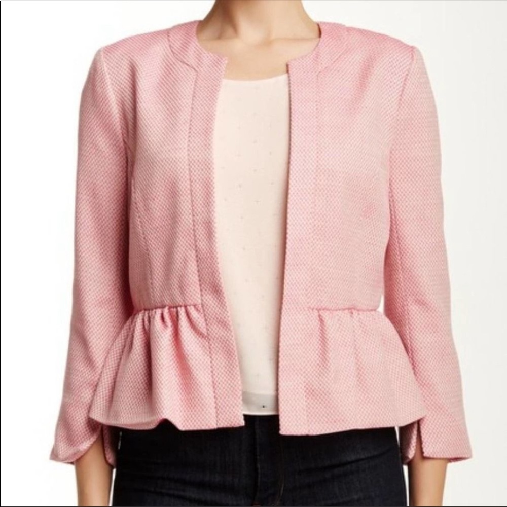 1. State Candy Tweed Cropped Open Front Blazer Size Medium